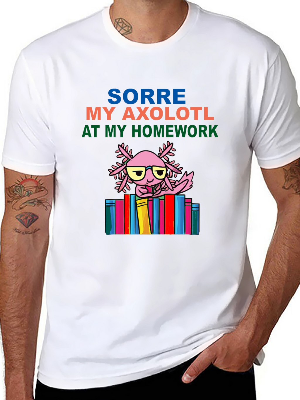 Axolotl Homework T-Shirt - Cute & Comfy