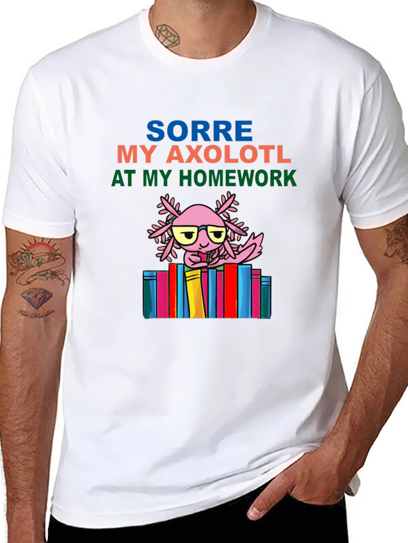 Axolotl Homework T-Shirt - Cute & Comfy