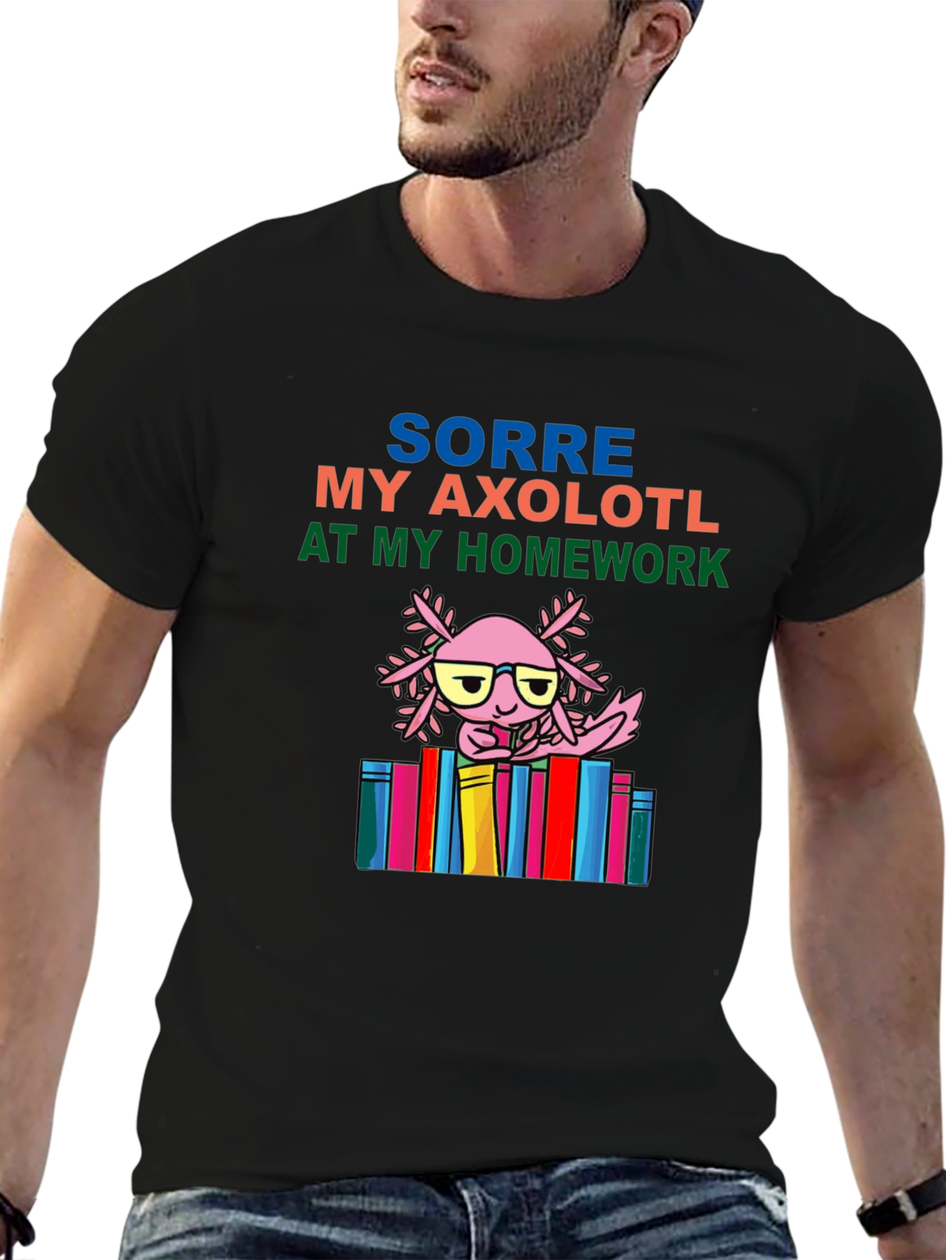 Axolotl Homework T-Shirt - Cute & Comfy