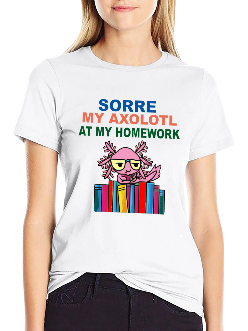 Axolotl Homework T-Shirt - Cute & Comfy