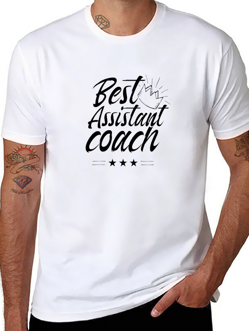 Best Assistant Coach Graphic Tee - Black