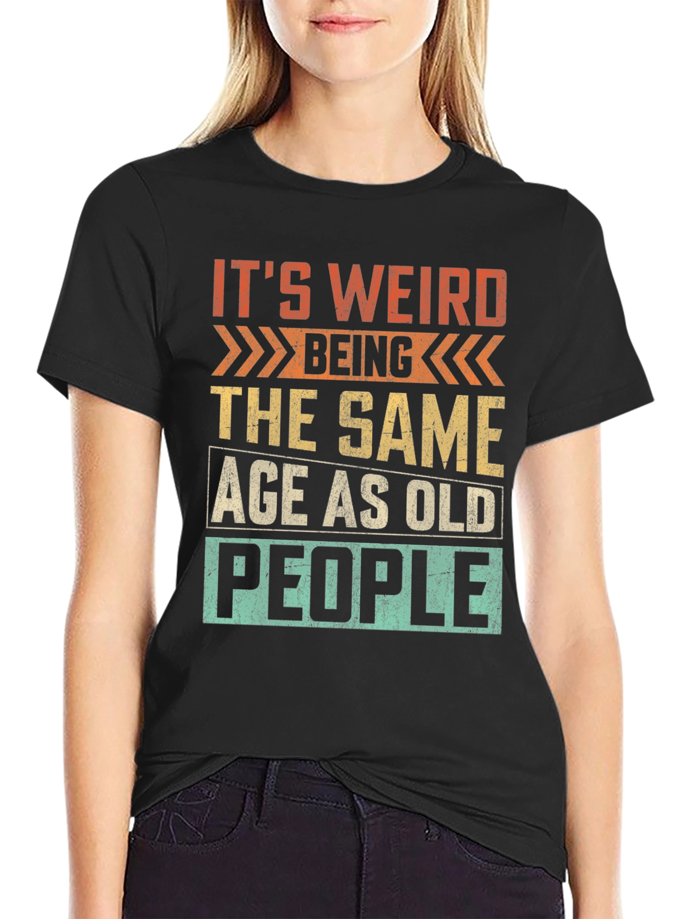 Funny Same Age as Old People Graphic Tee