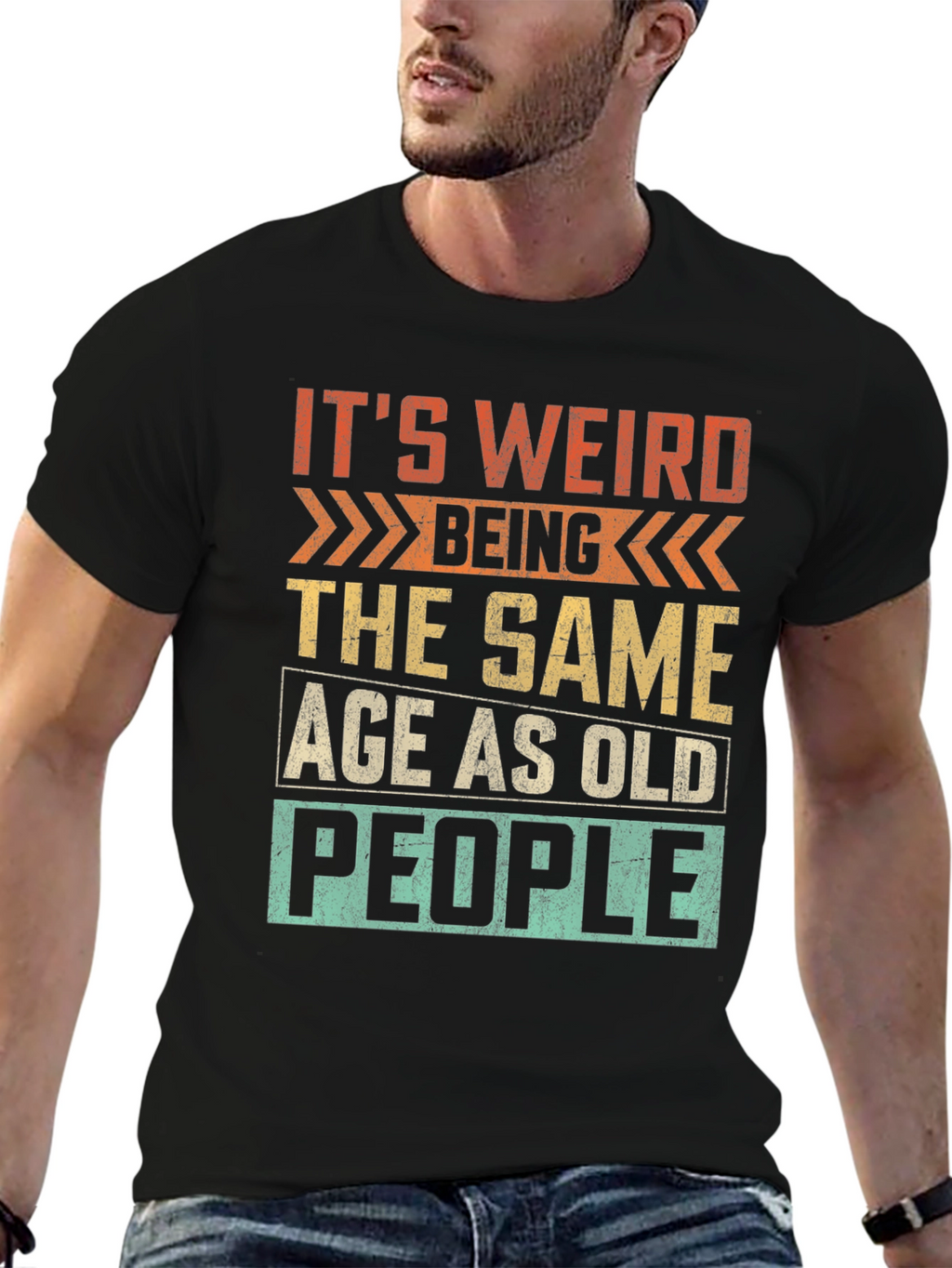 Funny Same Age as Old People Graphic Tee
