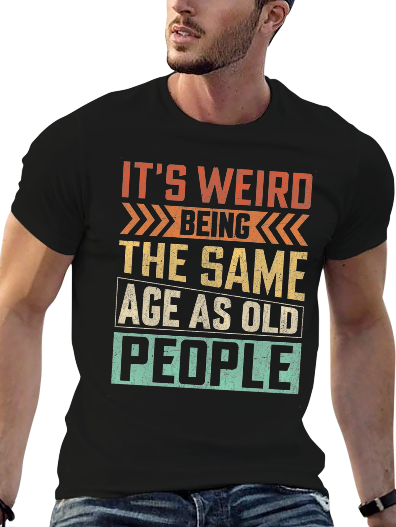 Funny Same Age as Old People Graphic Tee