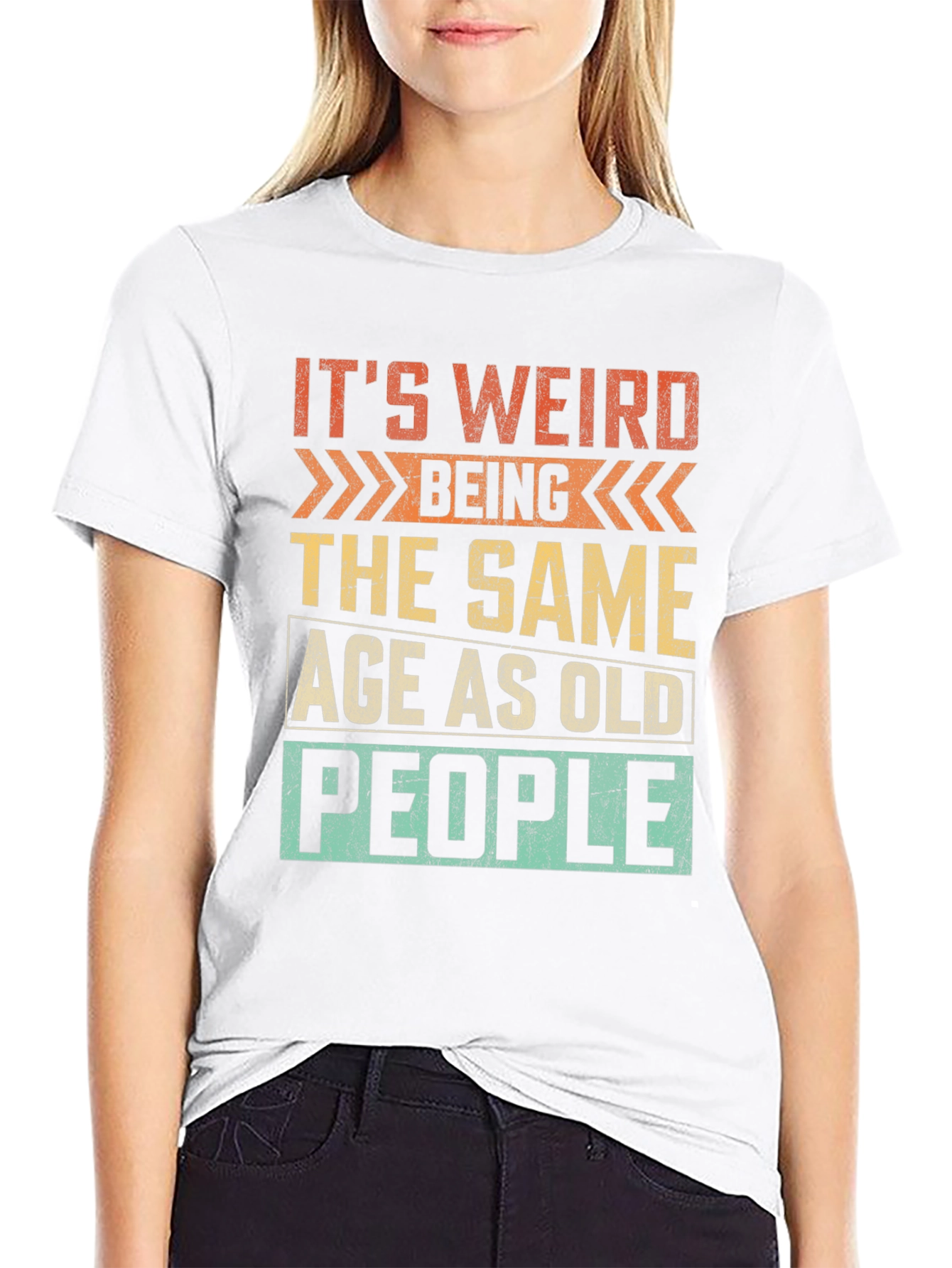 Funny Same Age as Old People Graphic Tee