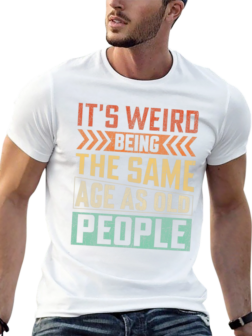 Funny Same Age as Old People Graphic Tee