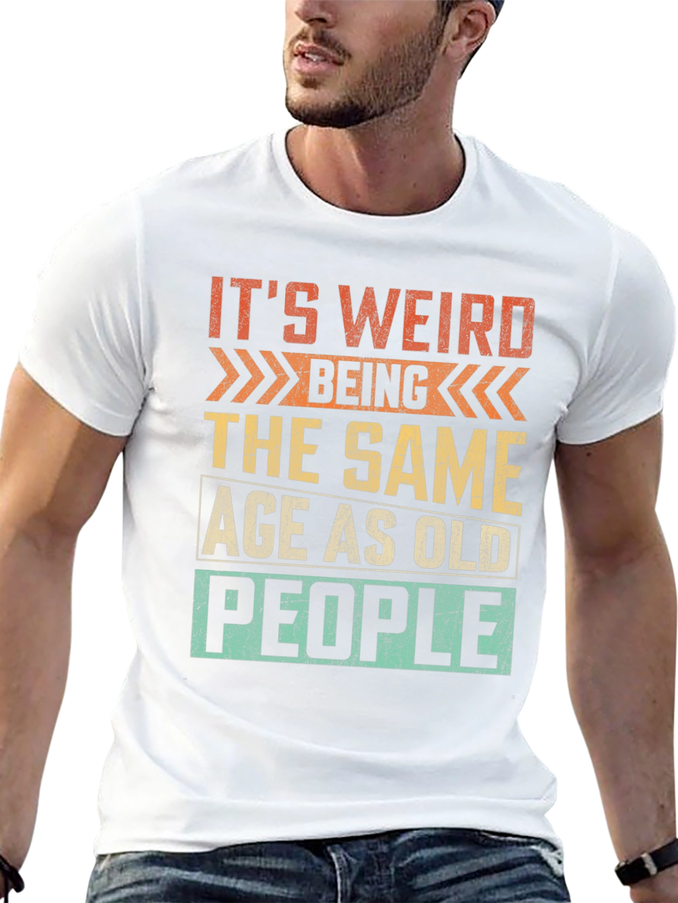Funny Same Age as Old People Graphic Tee