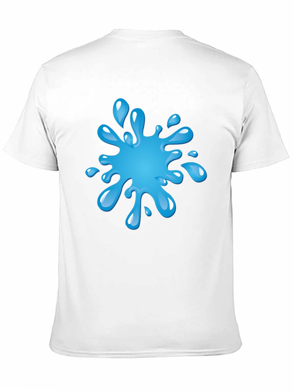 Blue Splash Graphic Black T-Shirt
