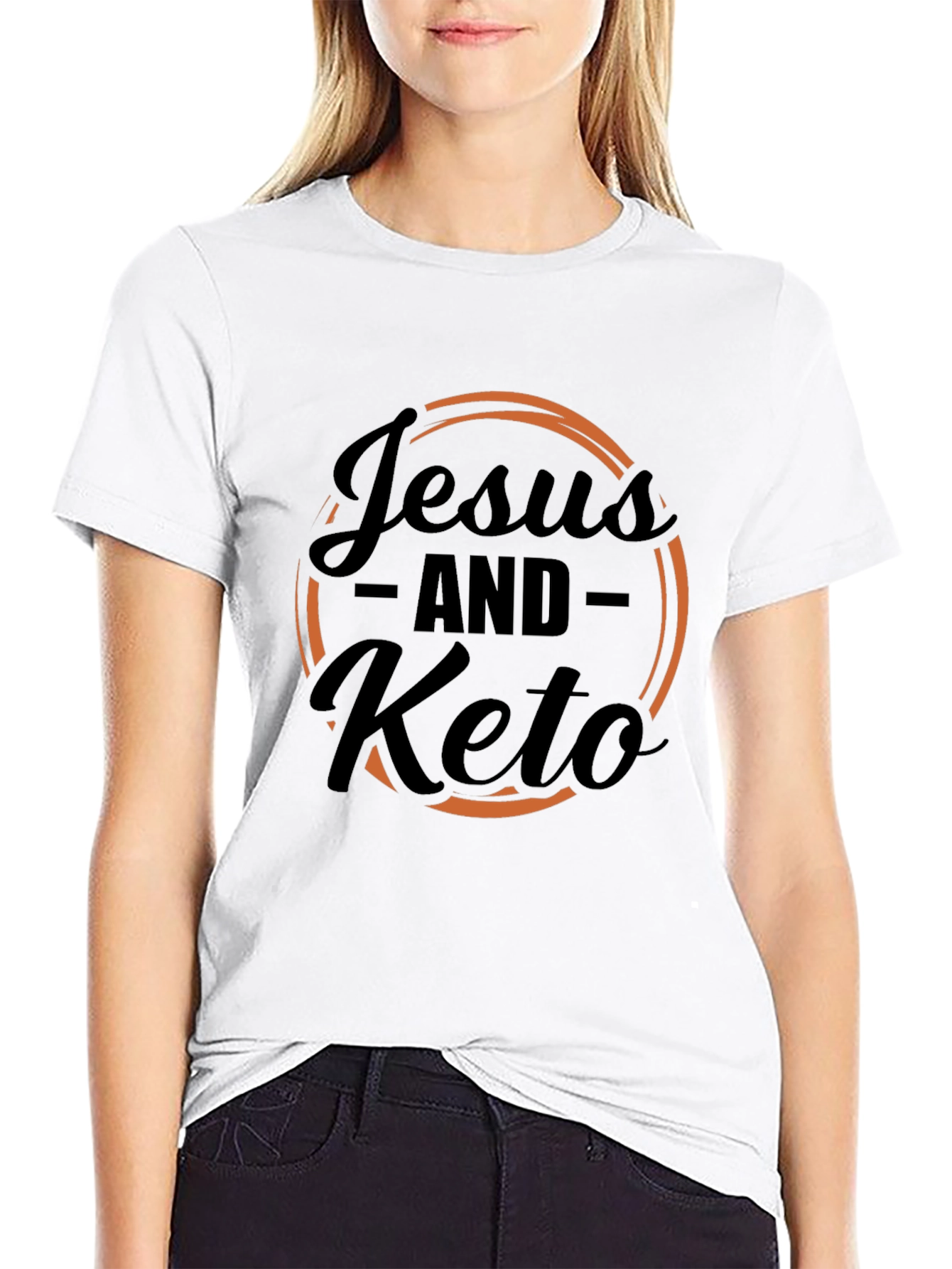 Jesus and Keto Graphic Tee - Black