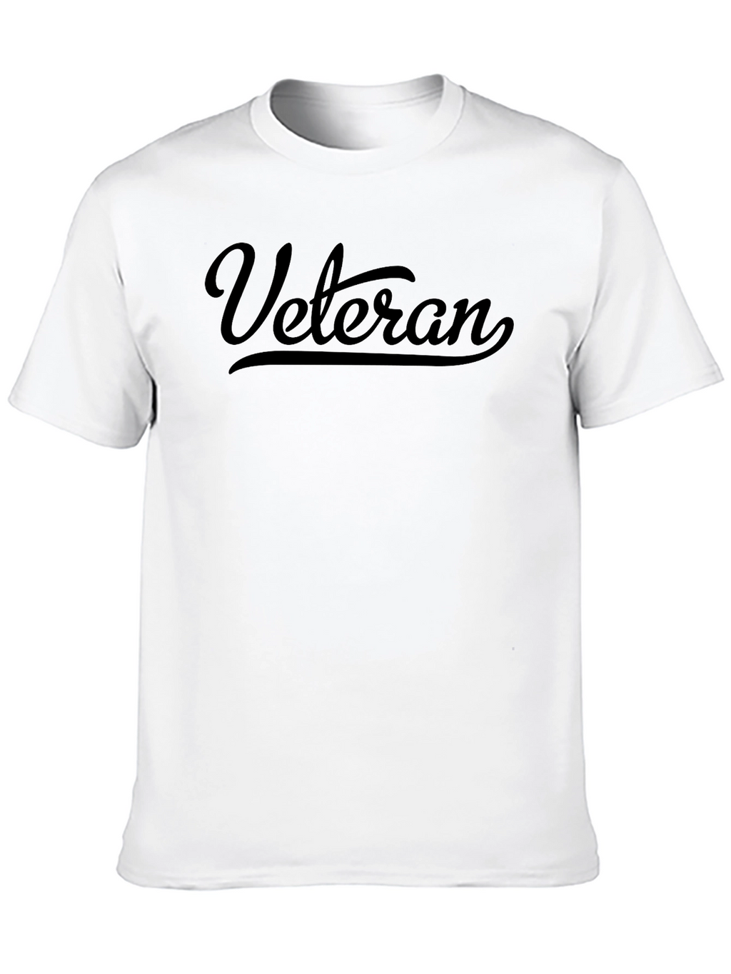 Veteran Script Black T-Shirt