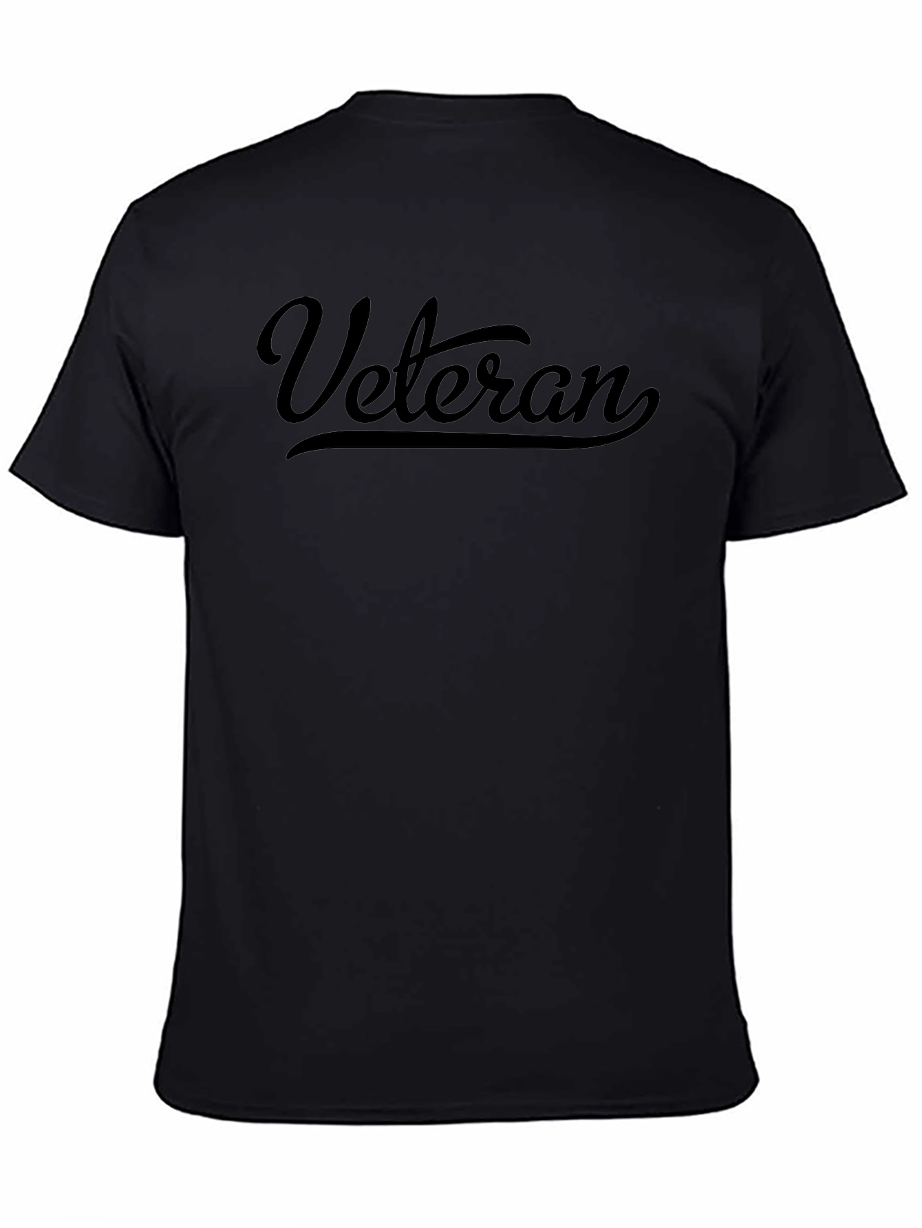 Veteran Script Black T-Shirt