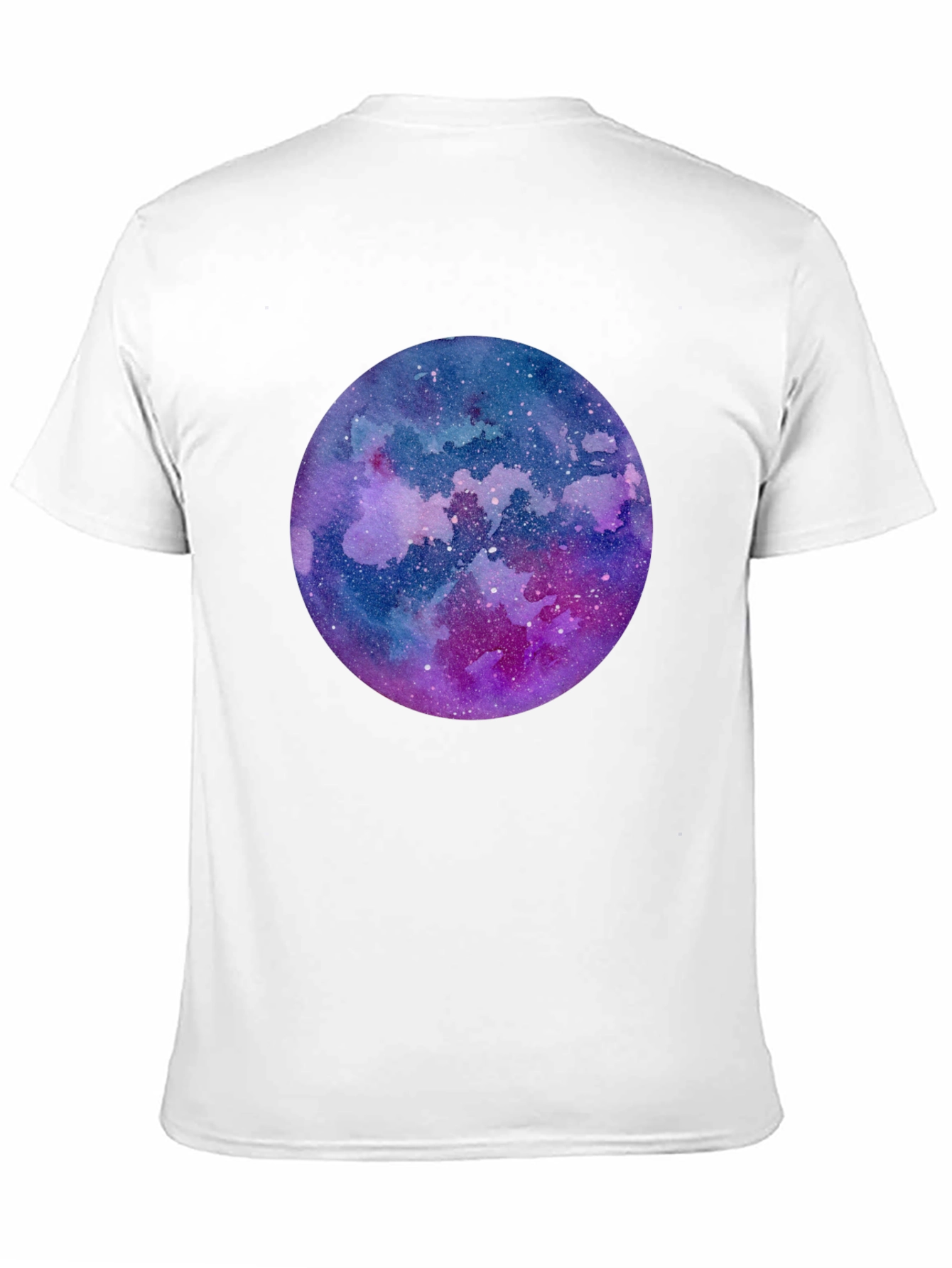 Galaxy Watercolor Graphic Tee - Mens Black T-Shirt