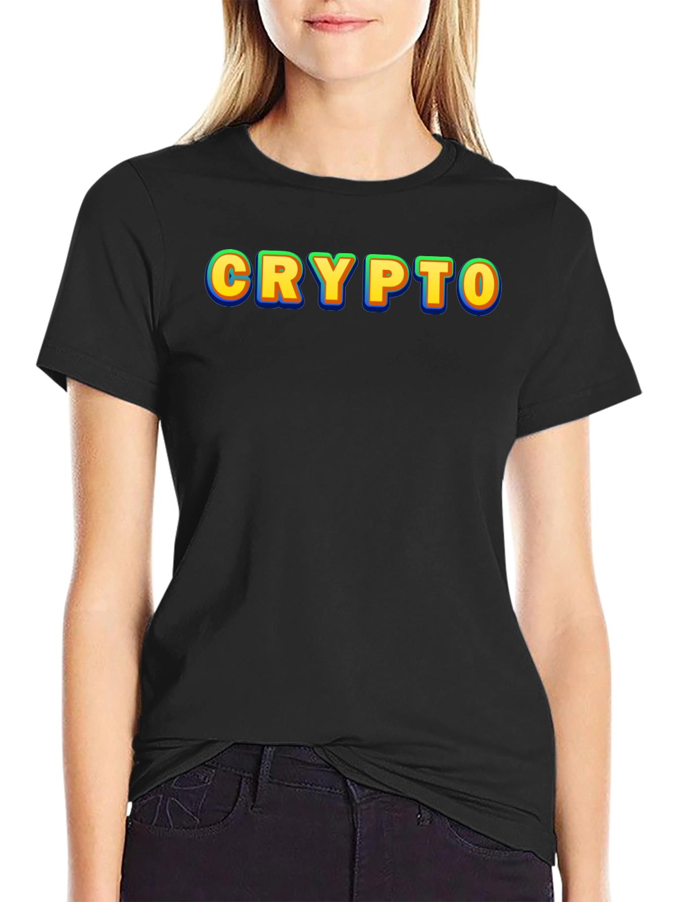 Crypto Graphic T-Shirt - Bold Design Casual Wear
