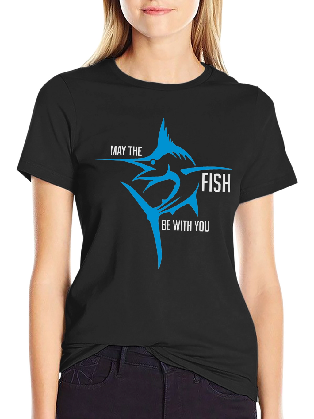 May The Fish Be With You - Novelty T-Shirt