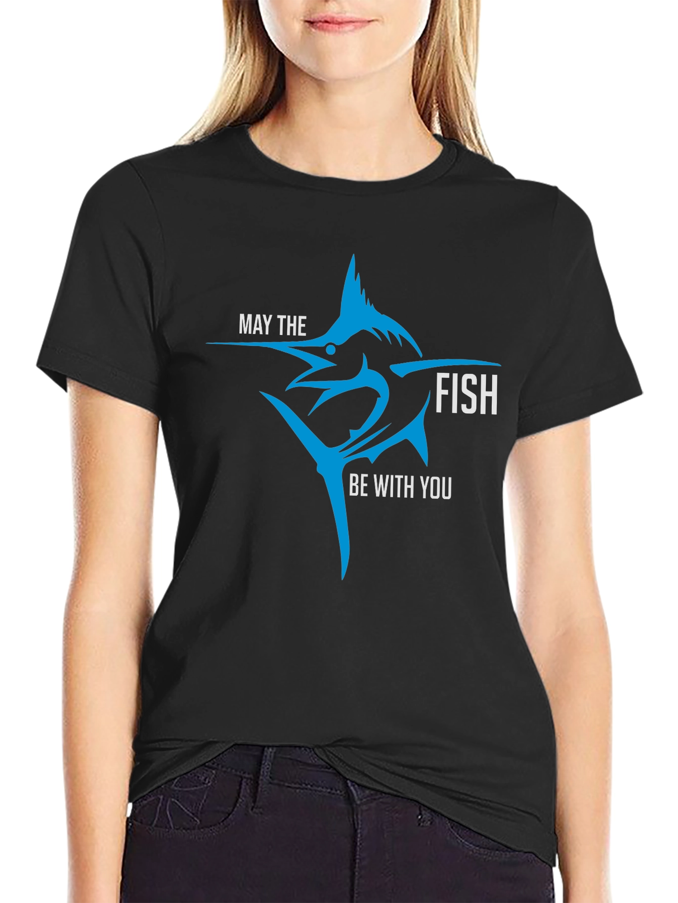 May The Fish Be With You - Novelty T-Shirt