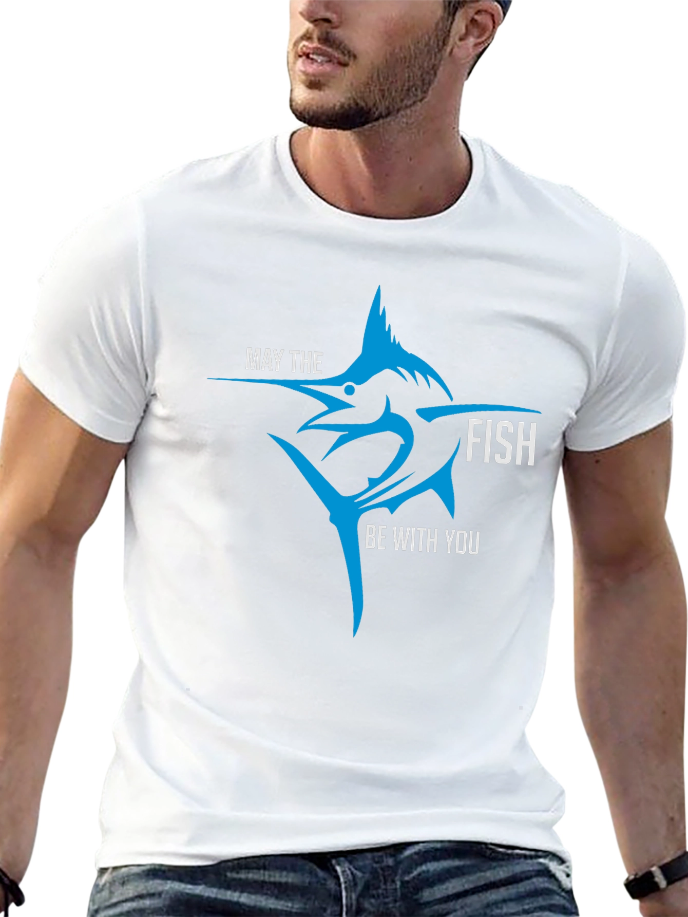May The Fish Be With You - Novelty T-Shirt