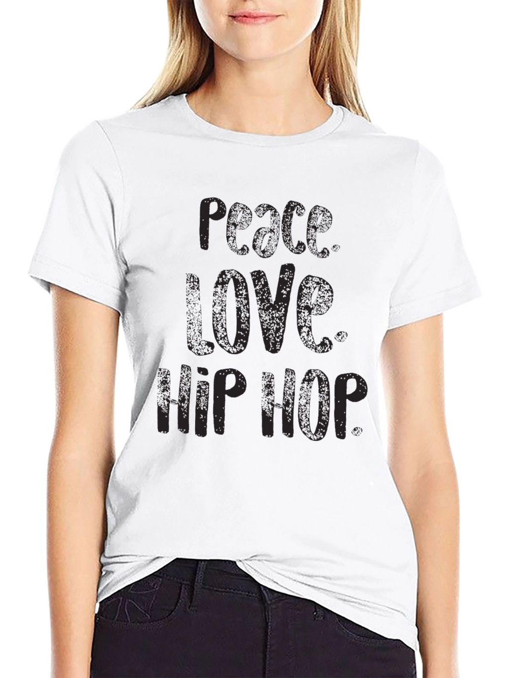 Peace Love Hip Hop Black T-Shirt