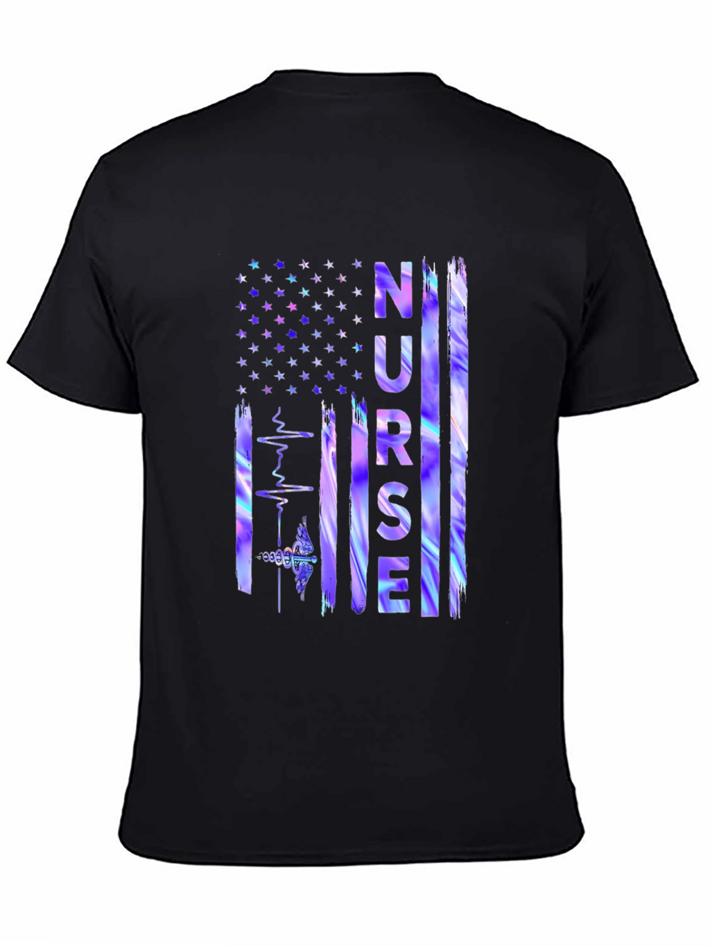 Nurse American Flag Graphic T-Shirt