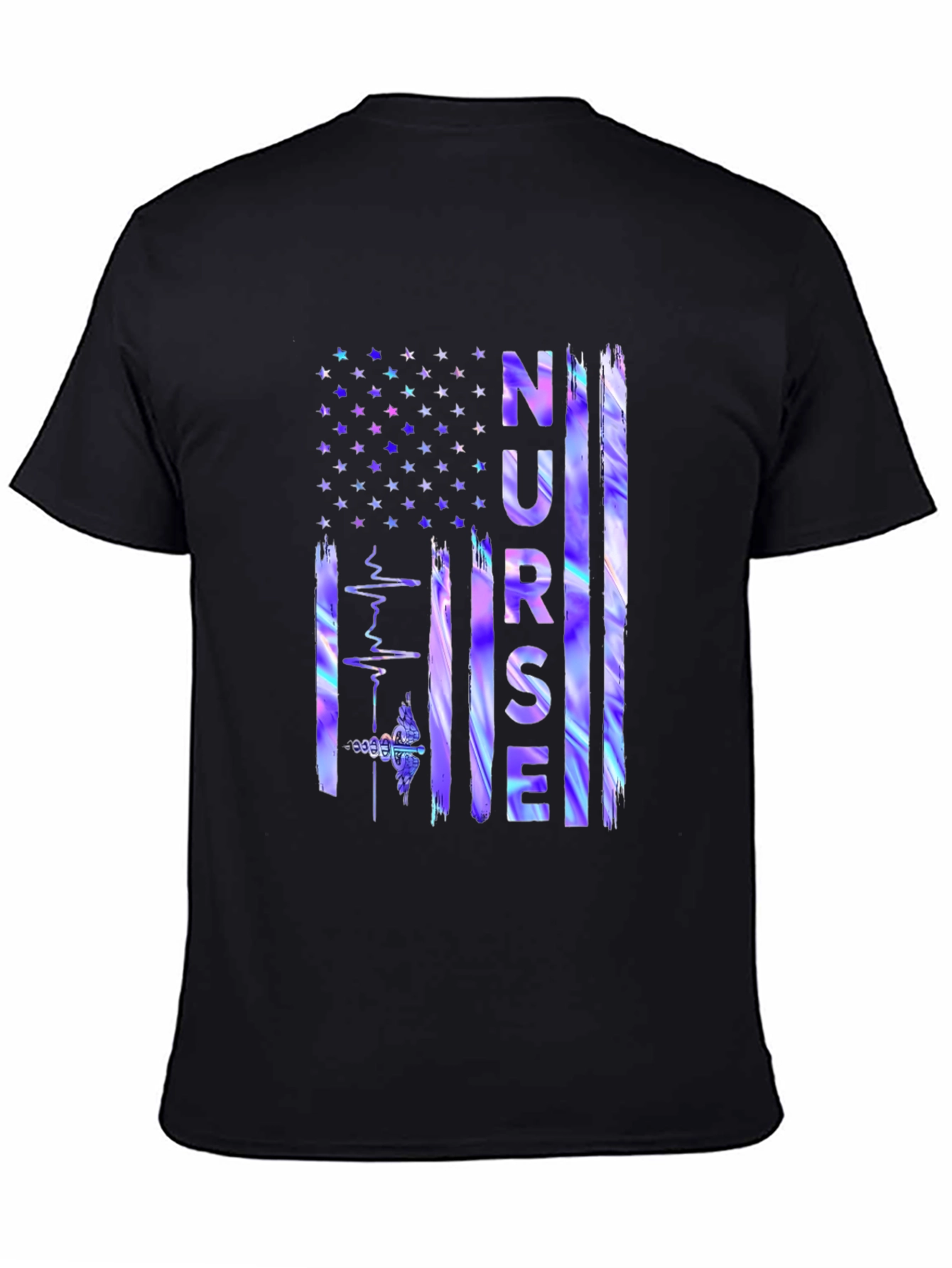 Nurse American Flag Graphic T-Shirt