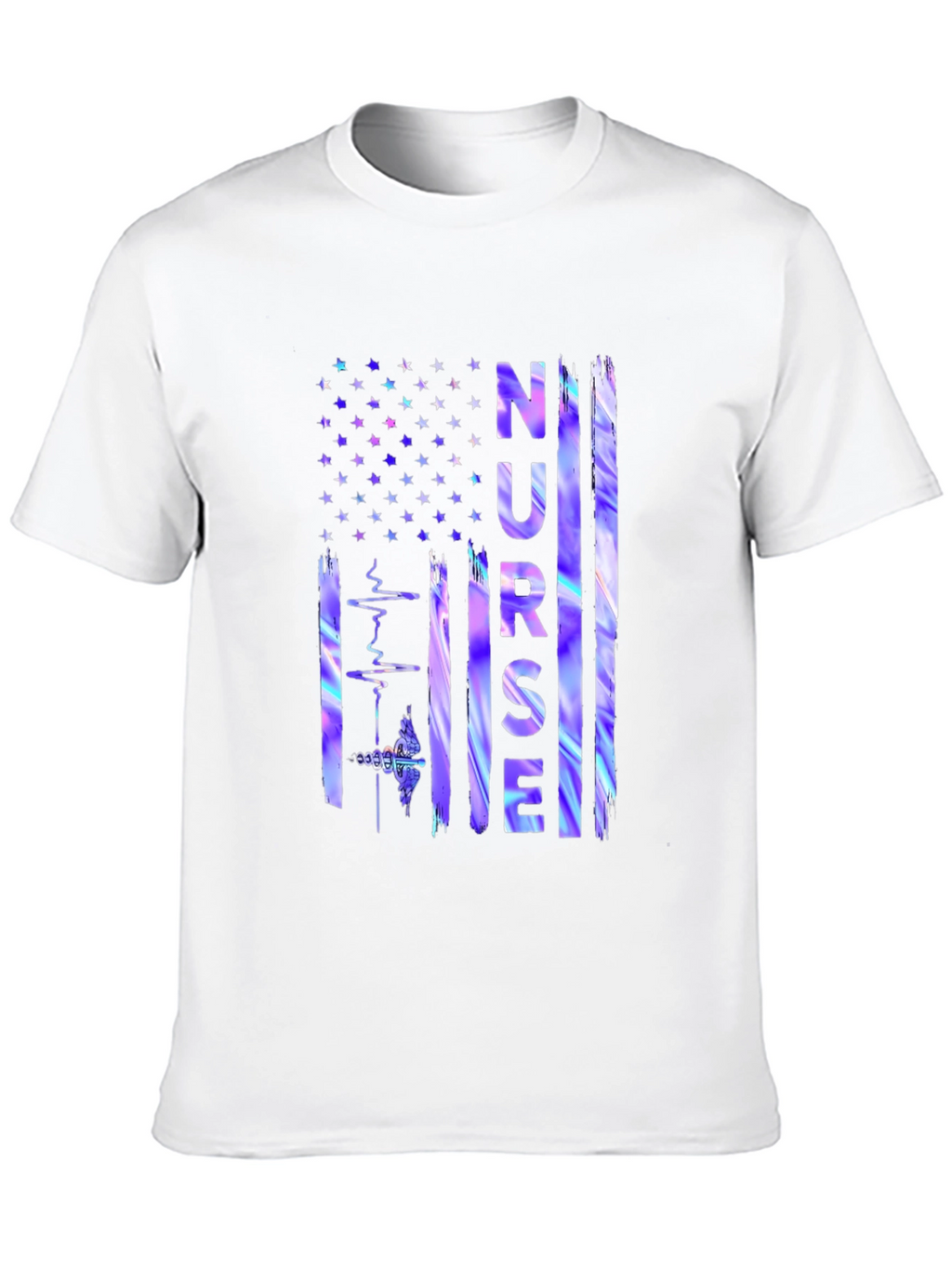 Nurse American Flag Graphic T-Shirt