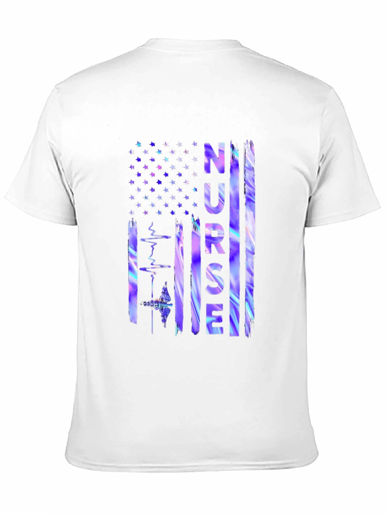 Nurse American Flag Graphic T-Shirt