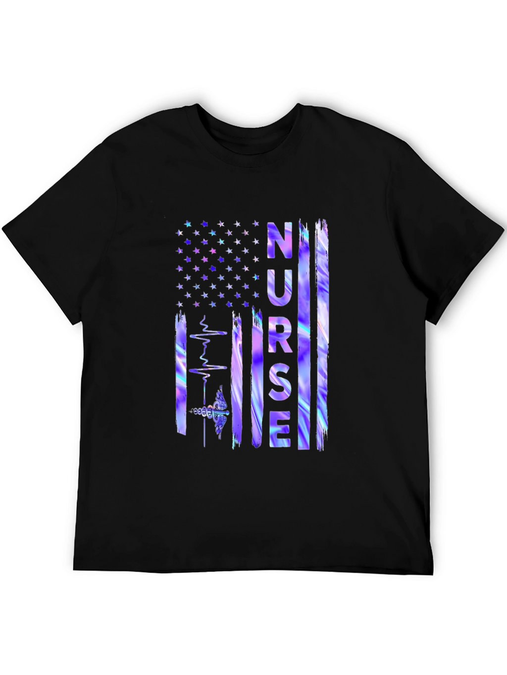 Nurse American Flag Graphic T-Shirt