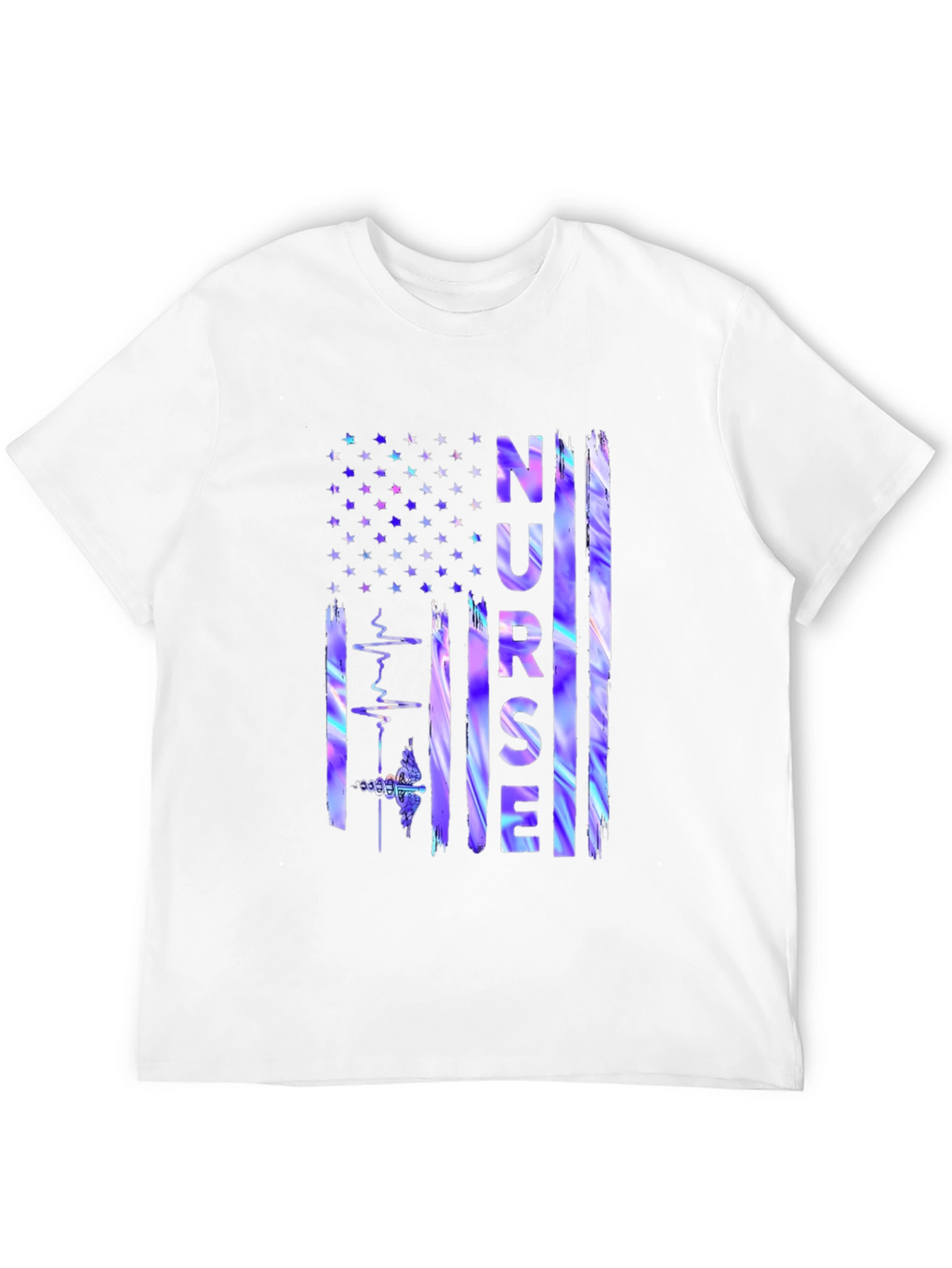 Nurse American Flag Graphic T-Shirt
