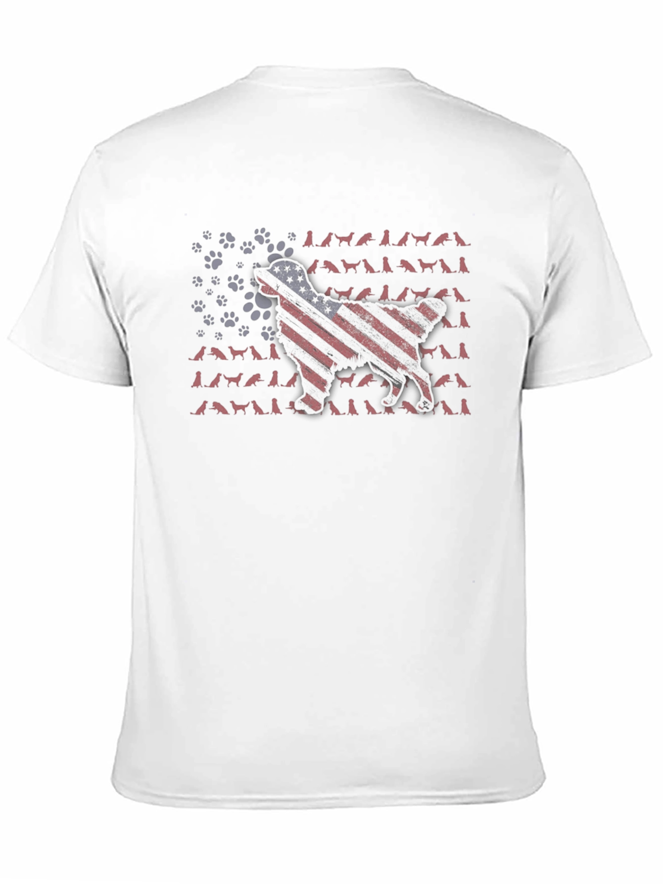 Patriotic Dog T-Shirt - American Flag Graphic Tee