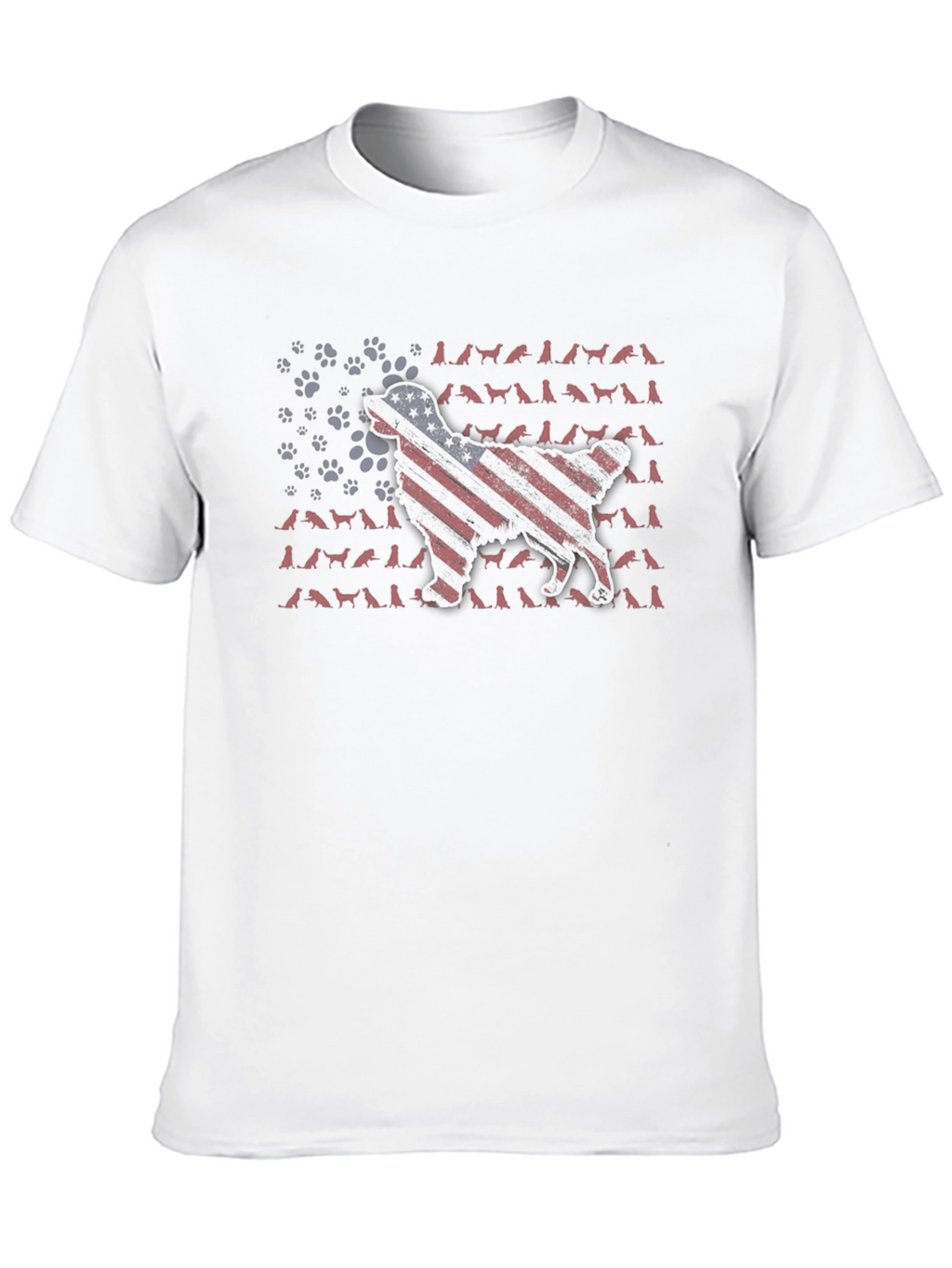 Patriotic Dog T-Shirt - American Flag Graphic Tee
