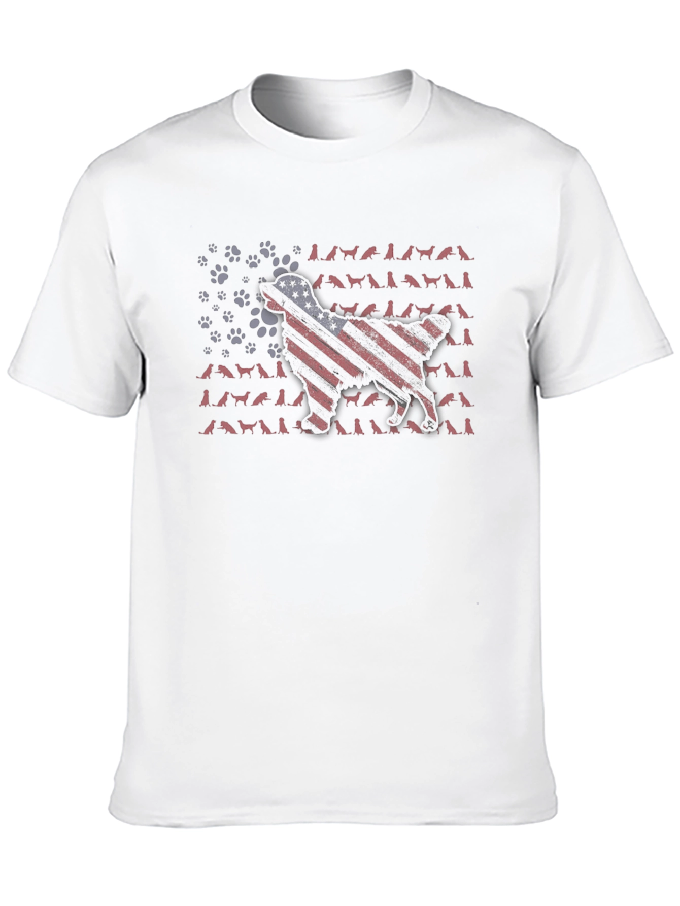 Patriotic Dog T-Shirt - American Flag Graphic Tee