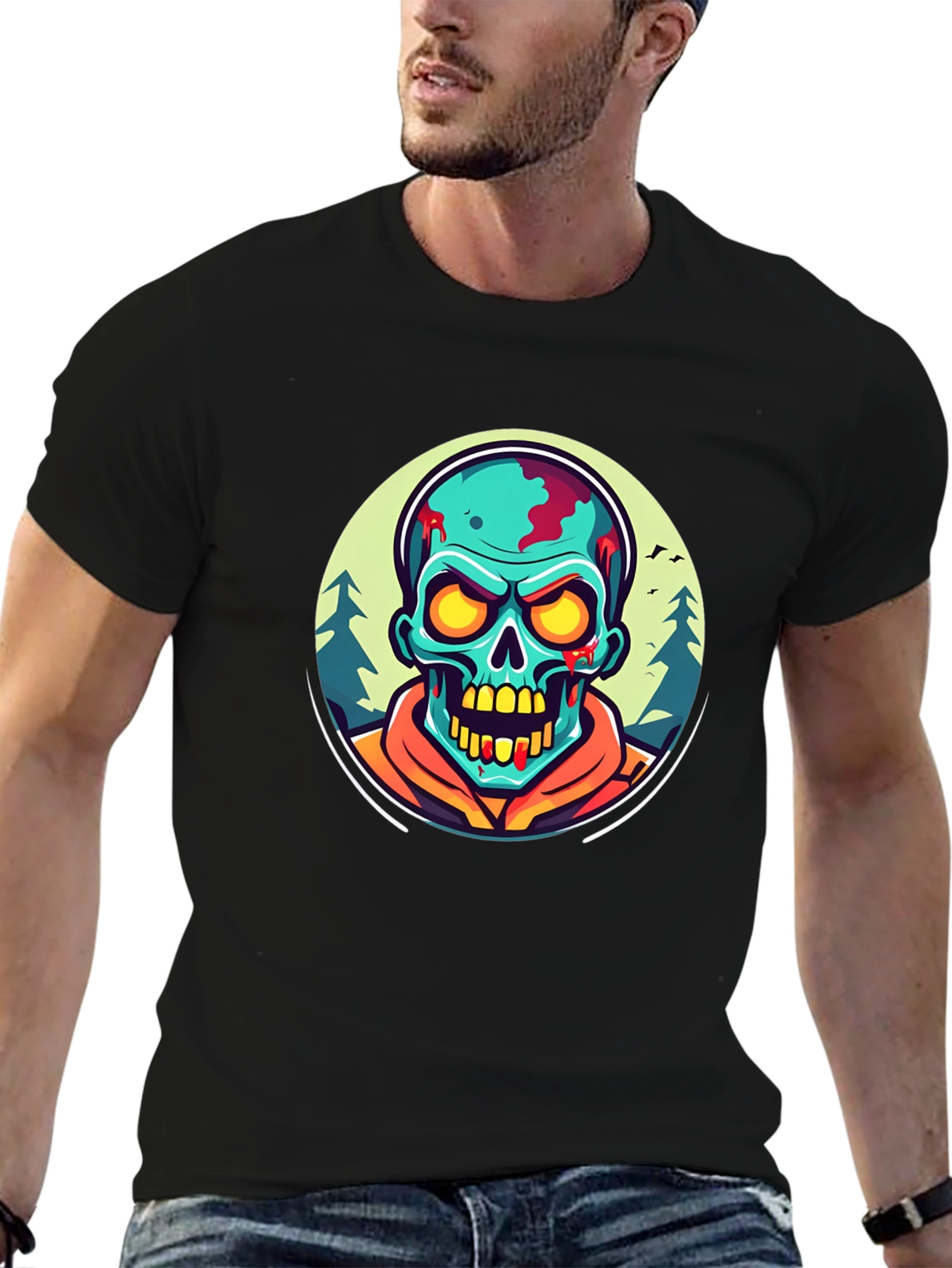Zombie Graphic Black T-Shirt