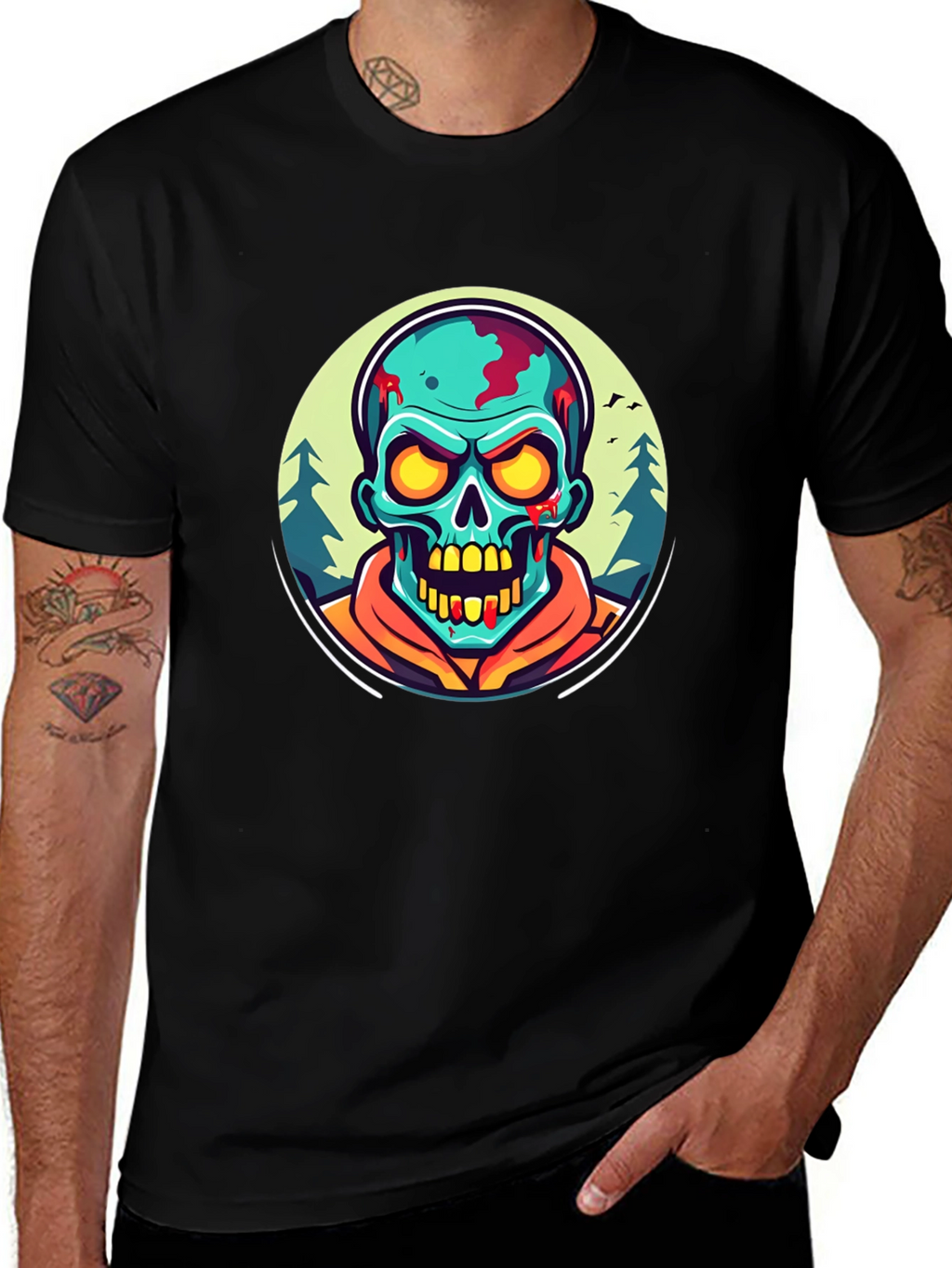 Zombie Graphic Black T-Shirt