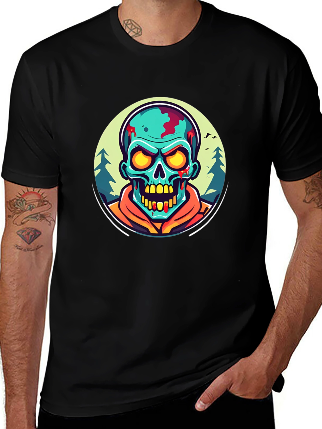 Zombie Graphic Black T-Shirt