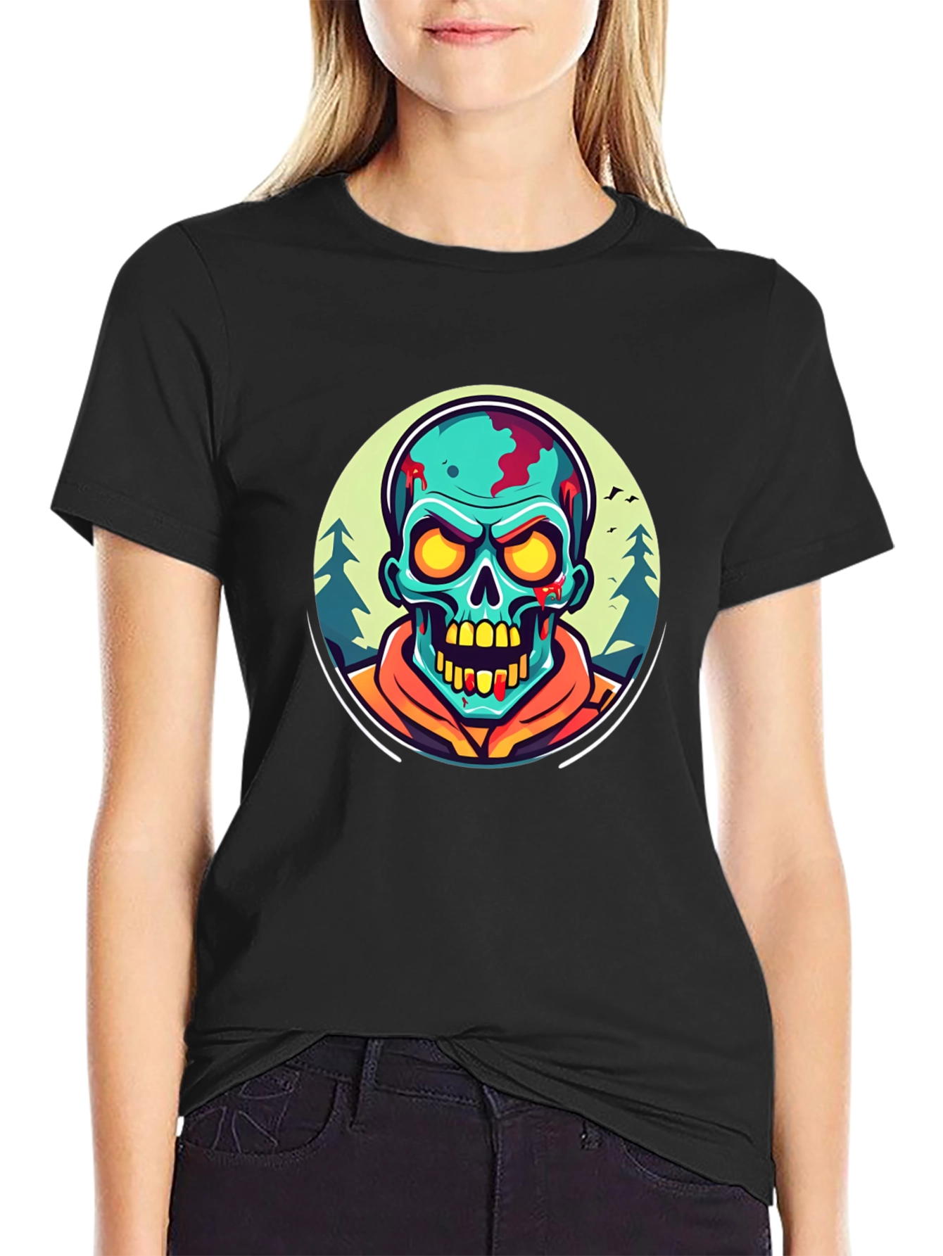 Zombie Graphic Black T-Shirt