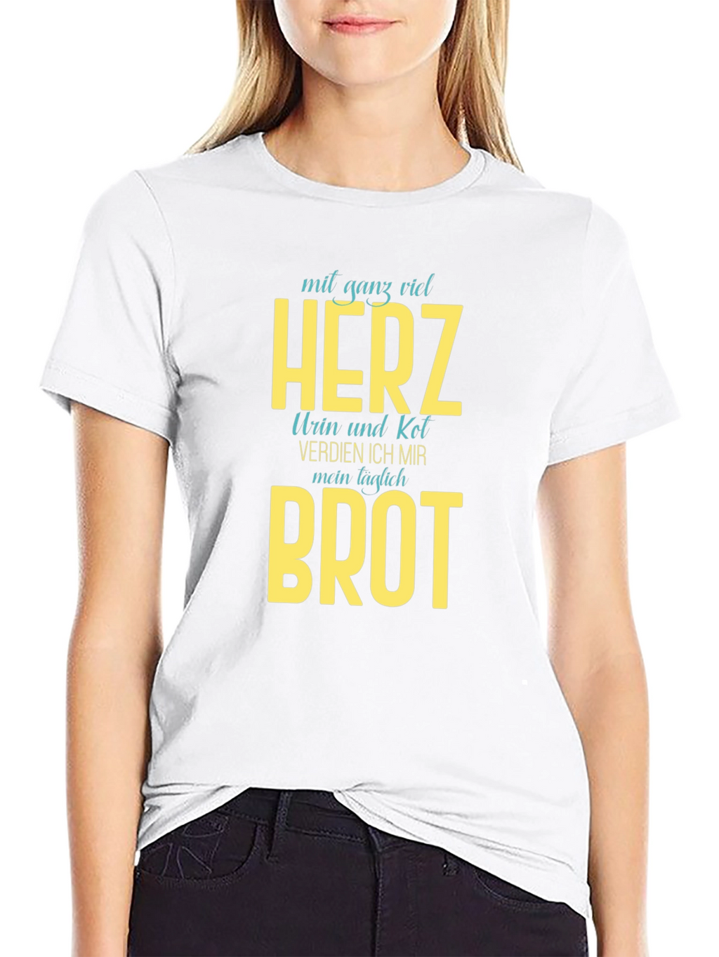 Mens Black T-Shirt with Humorous Graphic Print