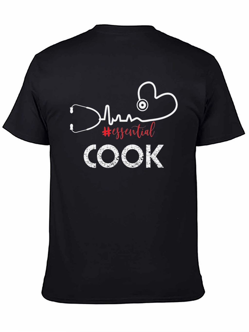 Essential Cook T-Shirt - Chef Stethoscope Design