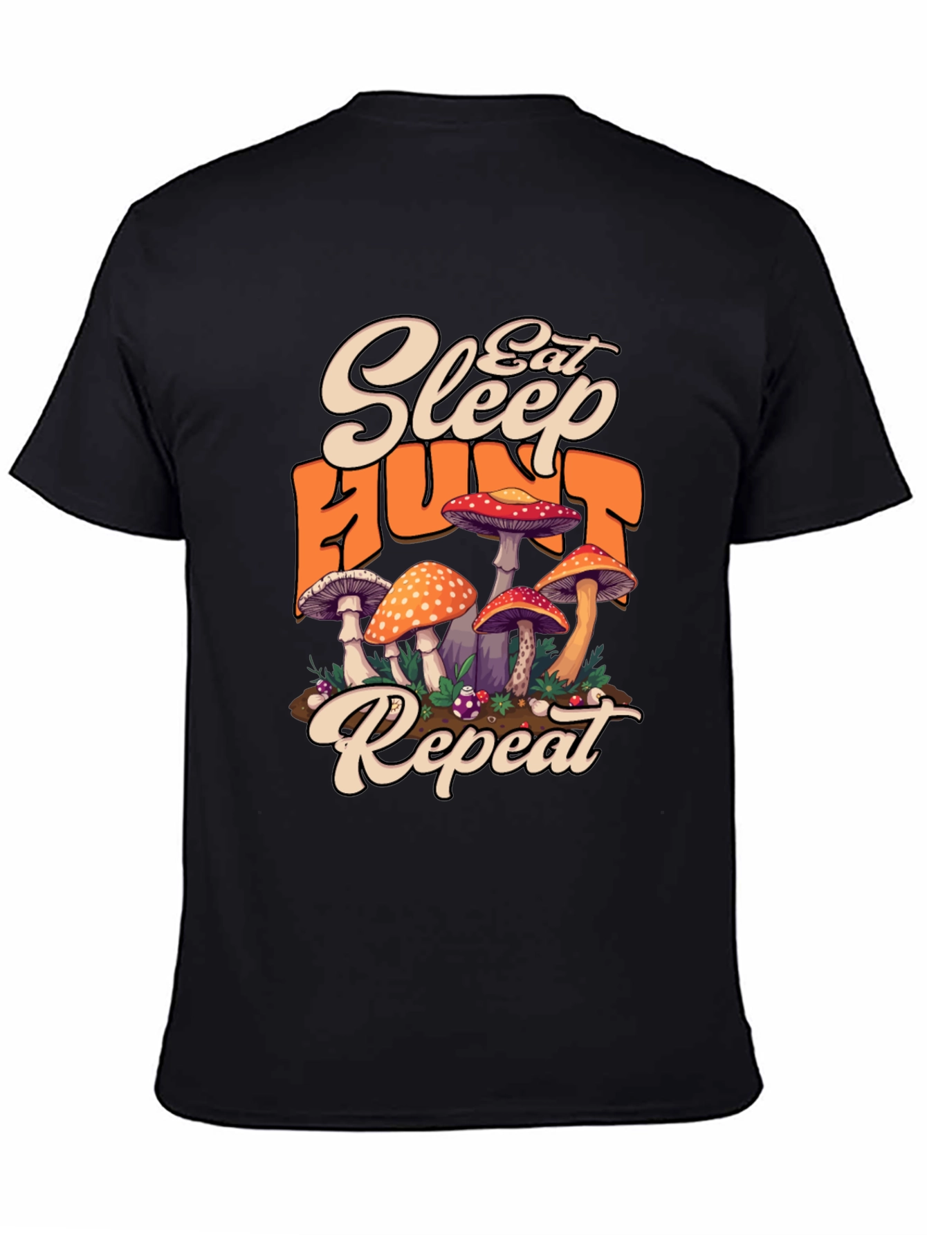 Eat Sleep Hunt Repeat Mushroom T-Shirt