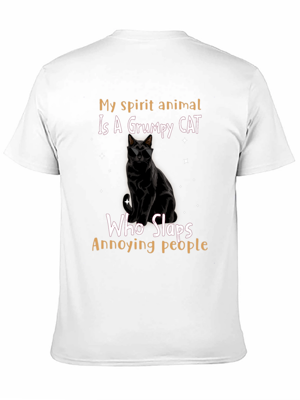 Grumpy Cat Slaps Annoying People Graphic T-Shirt
