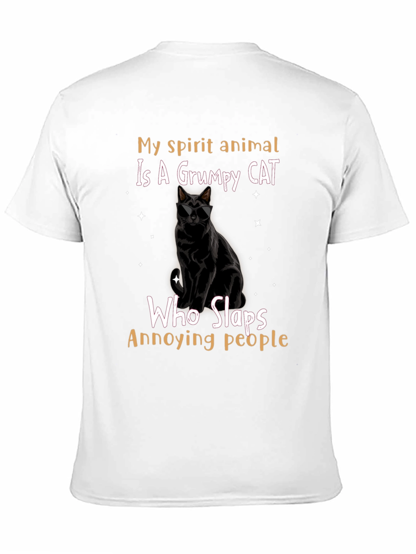 Grumpy Cat Slaps Annoying People Graphic T-Shirt