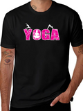 Yoga Graphic Tee - Relaxed Fit Black T-Shirt
