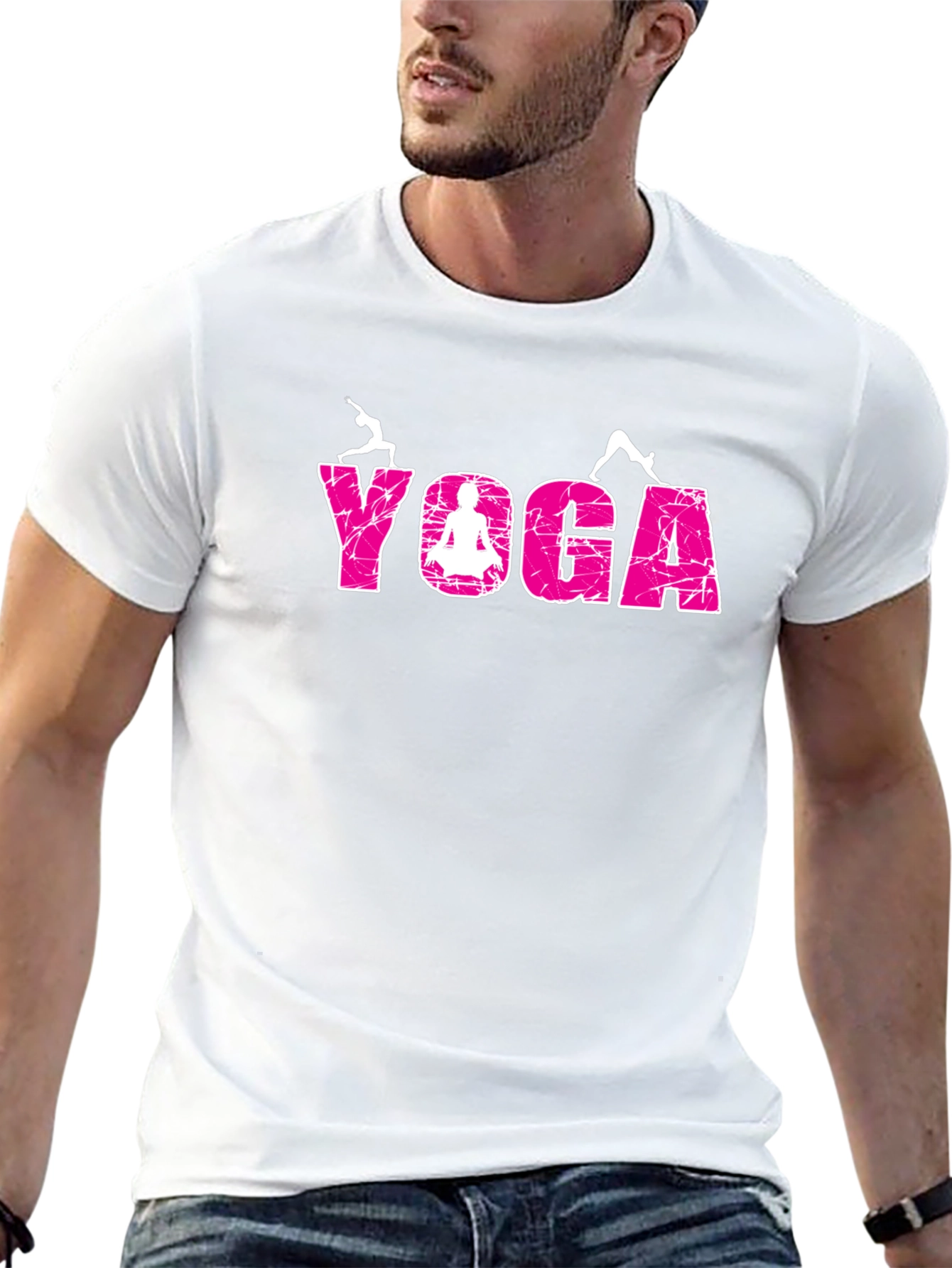 Yoga Graphic Tee - Relaxed Fit Black T-Shirt