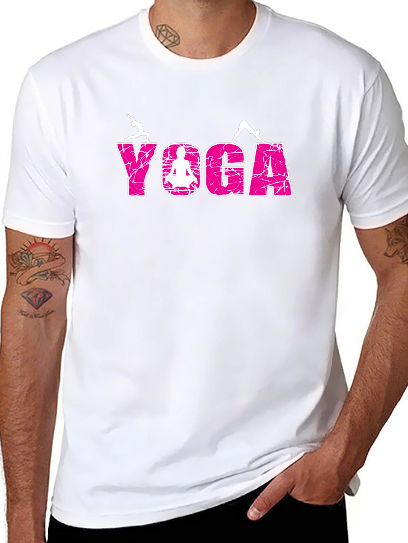 Yoga Graphic Tee - Relaxed Fit Black T-Shirt