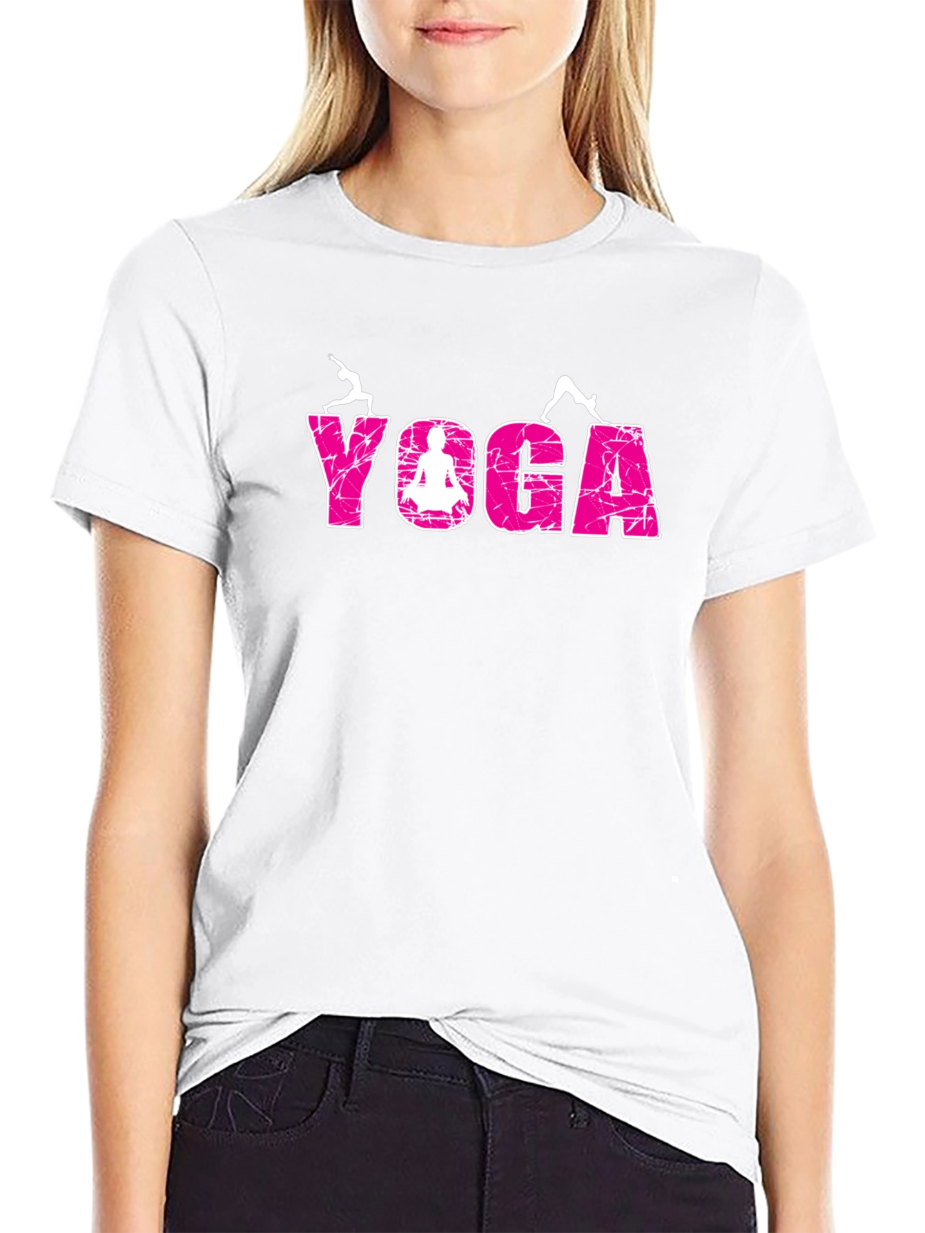 Yoga Graphic Tee - Relaxed Fit Black T-Shirt