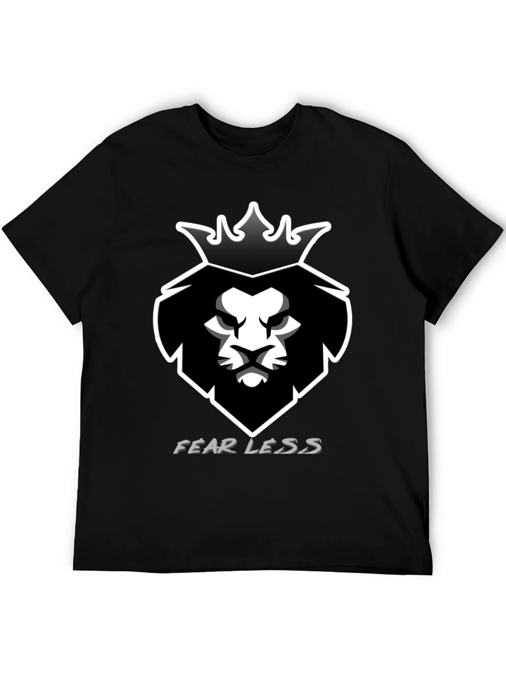 Fearless Lion King Black Graphic Tee