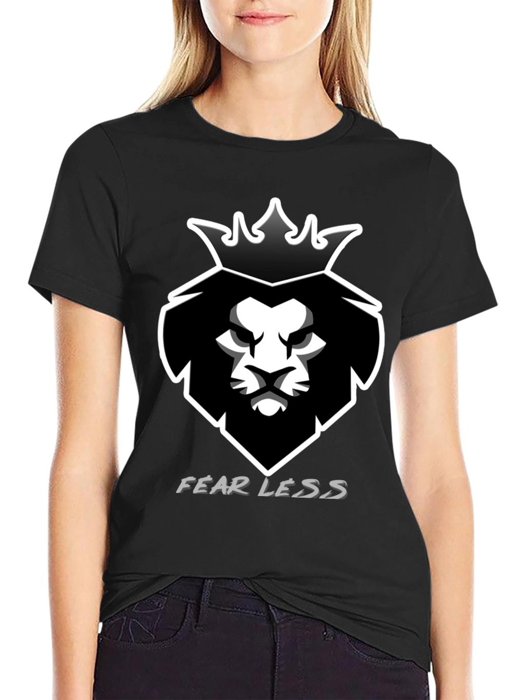 Fearless Lion King Black Graphic Tee
