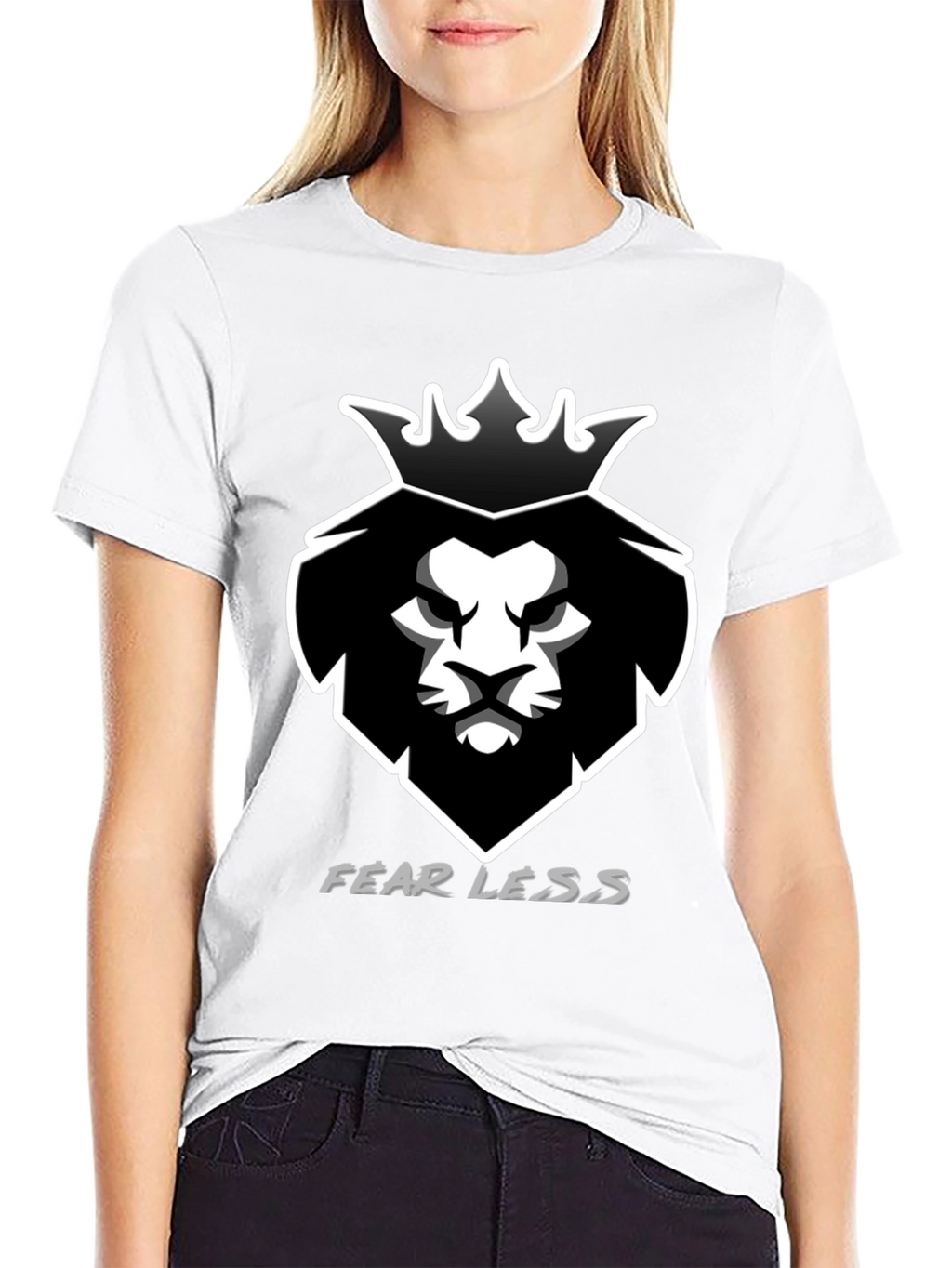 Fearless Lion King Black Graphic Tee