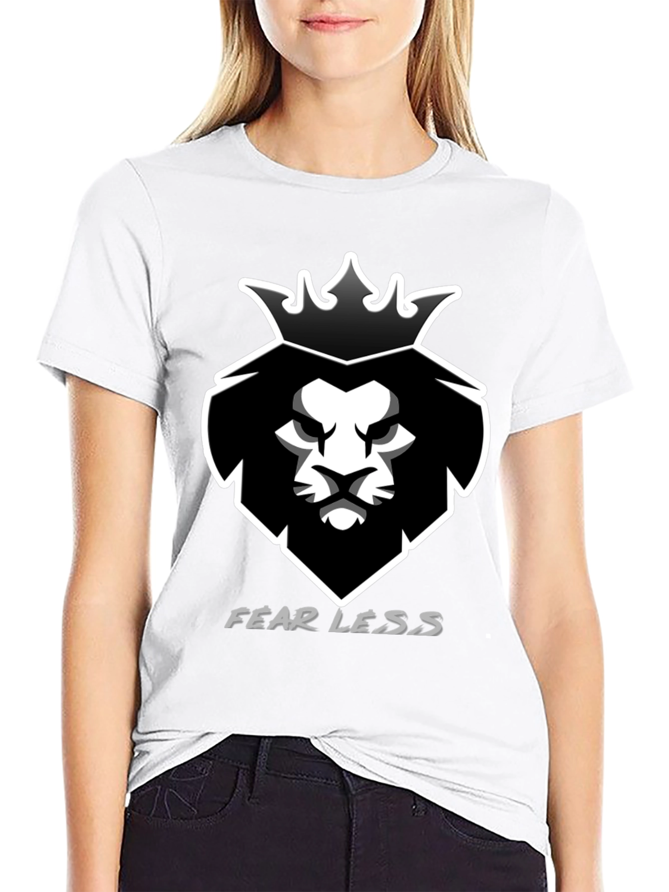 Fearless Lion King Black Graphic Tee