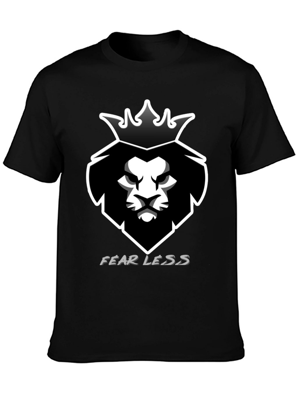 Fearless Lion King Black Graphic Tee
