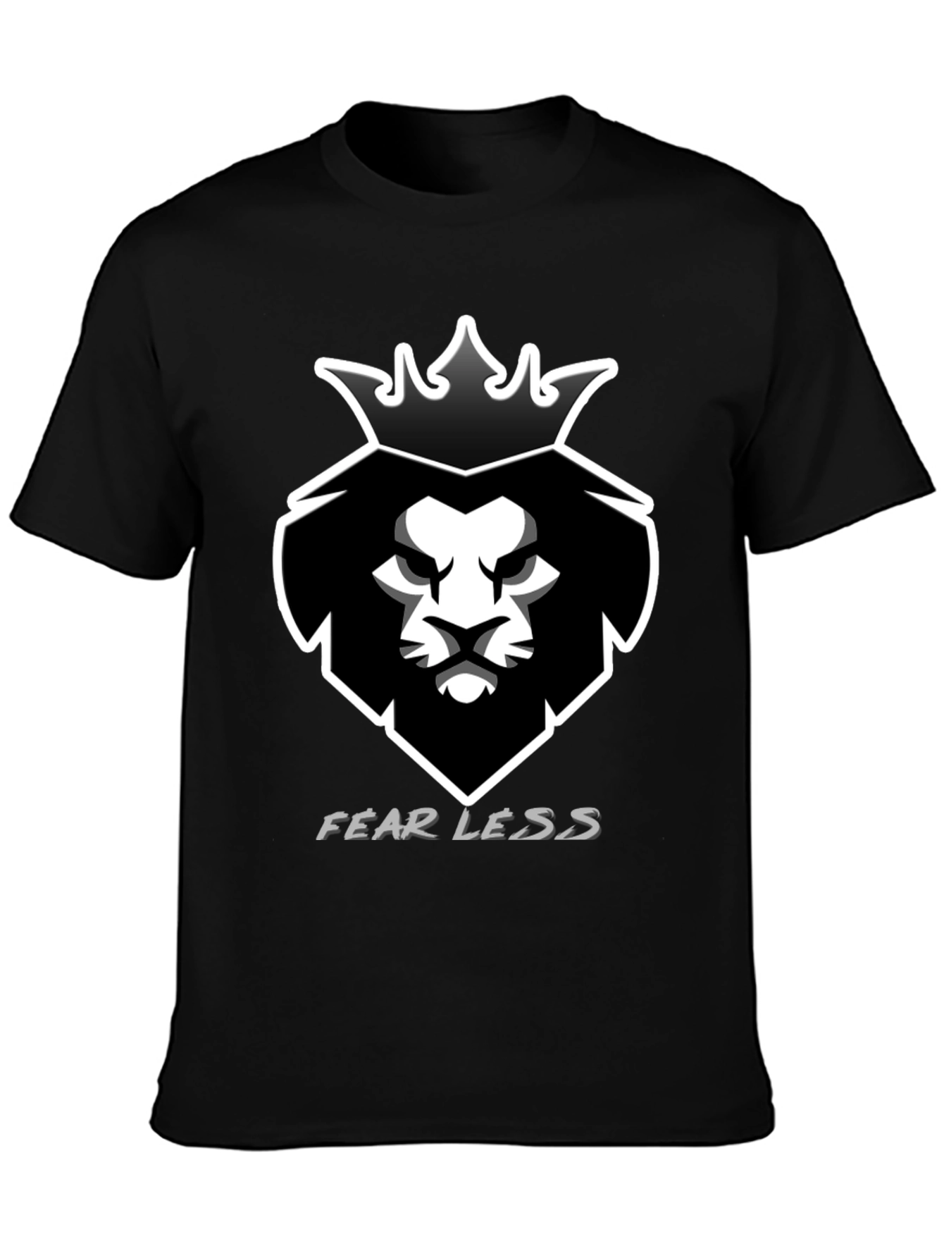 Fearless Lion King Black Graphic Tee