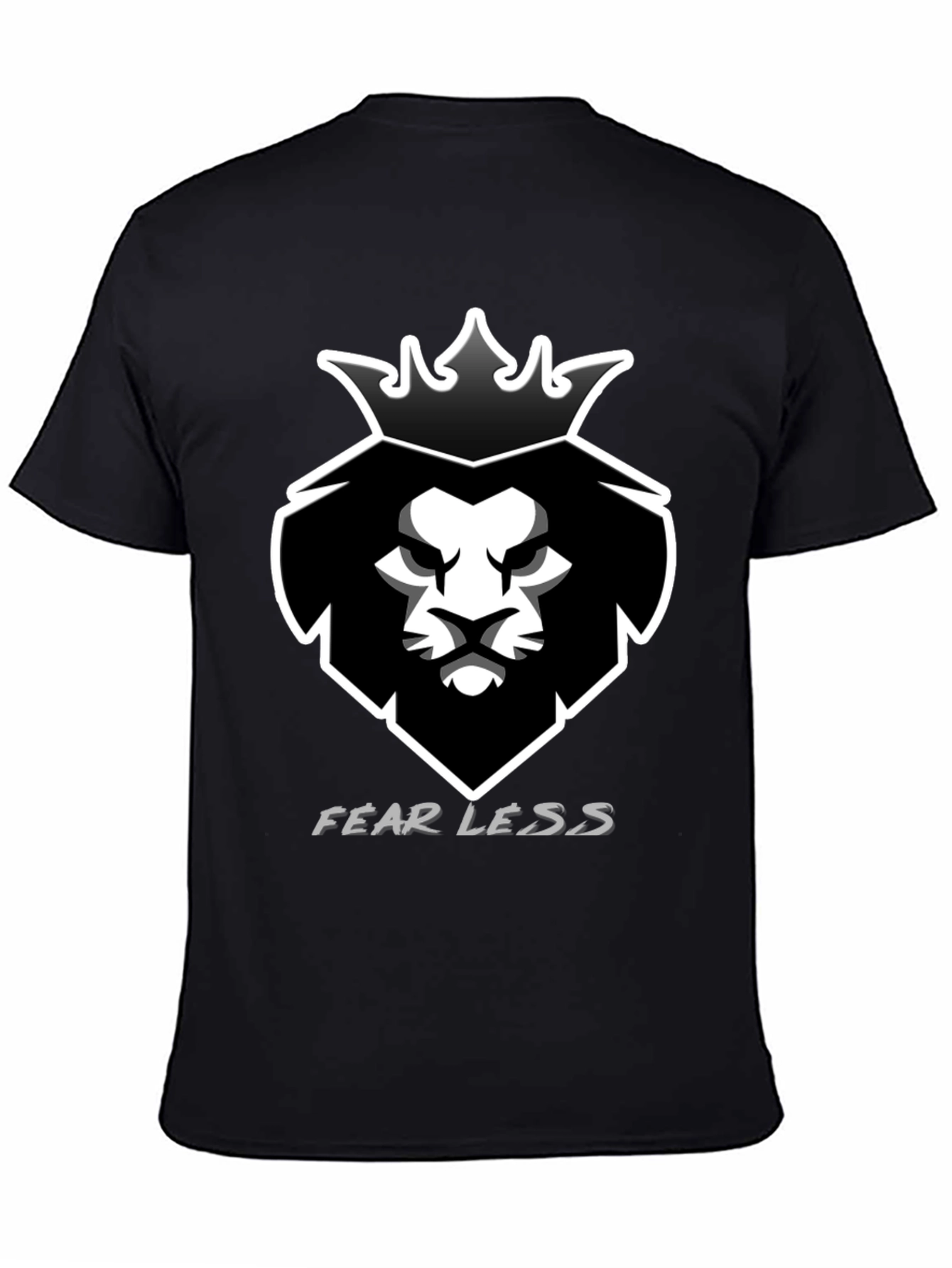Fearless Lion King Black Graphic Tee